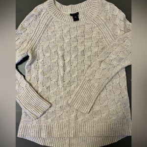 Cable knit beige sweater women’s. Ann Taylor Size M